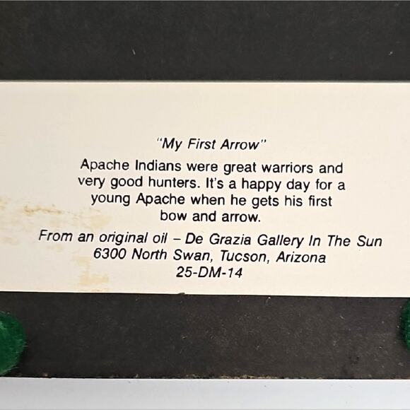 Ted Degrazia Vintage Trio of Framed Indian Children Art Prints 5" x 3.5" - Picture 4 of 10